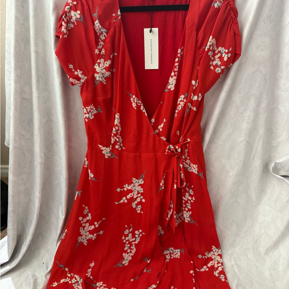 Collective Concepts Cherry Blossom Midi Dress